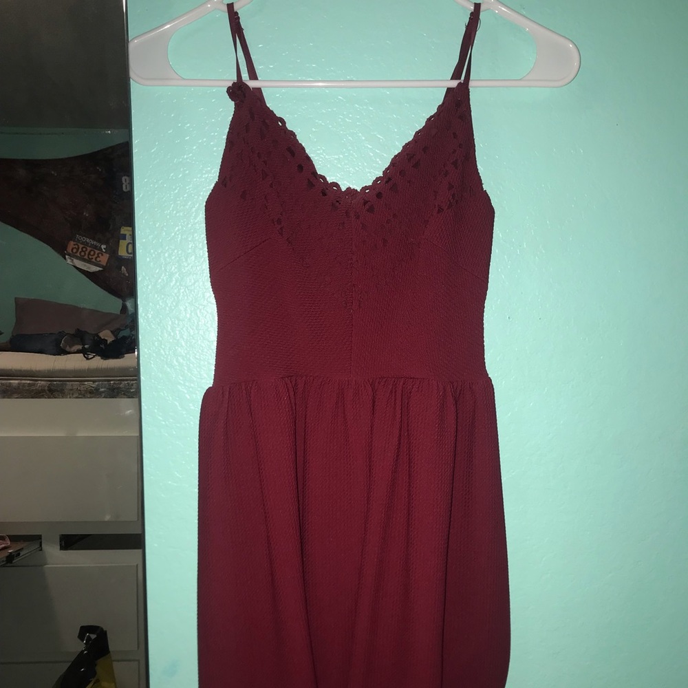 maroon dress